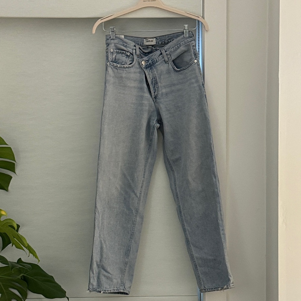 Agolde Faded Blue Denim Jeans